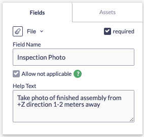 Required field that allows not applicable entries